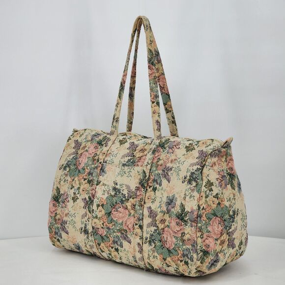 Victoria's Secret Vintage Floral Print Tapestry Weekender Duffle Bag - Picture 2 of 11